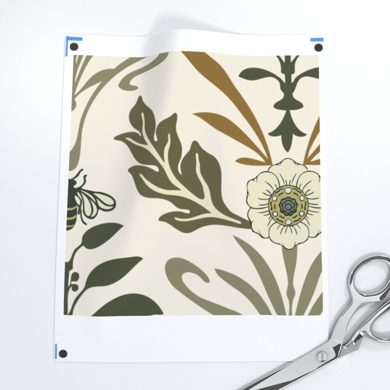 Elegant Floral Vintage Inspired Neutral Nature Large Scale Art Nouveau Custom Removable Wallpaper by Spoonflower Peel & Stick Wallpaper 2FT Wide